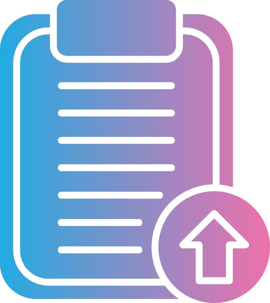 Notepad Glyph Gradient Icon Design vector