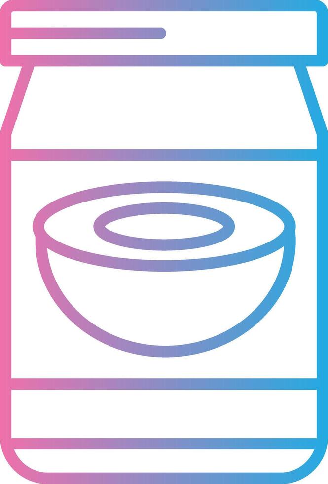 Coconut Oil Line Gradient Icon Design vector