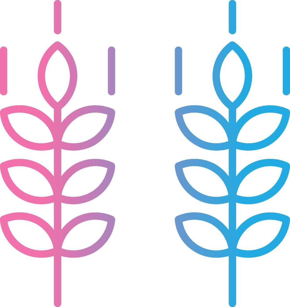 Wheat Line Gradient Icon Design vector