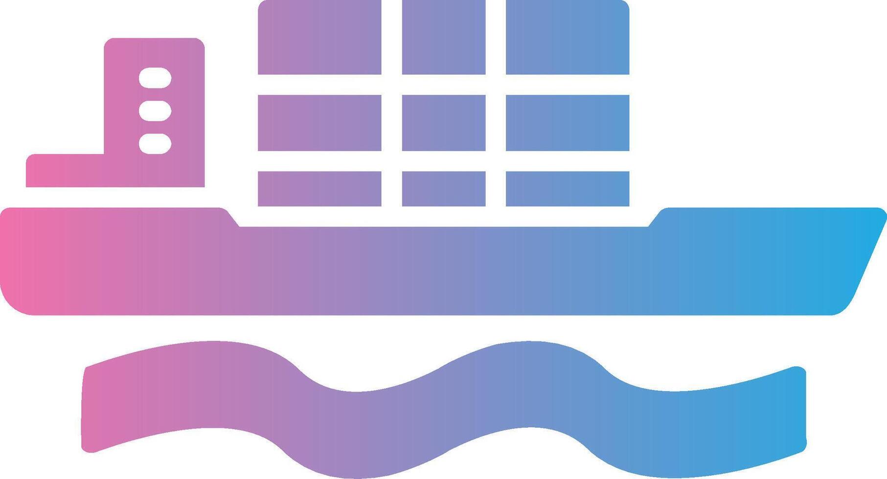 Bulk Carrier Glyph Gradient Icon Design vector
