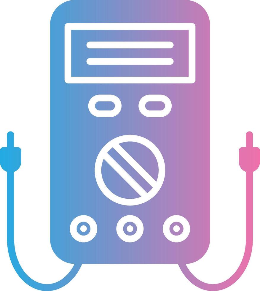 Multimeter Glyph Gradient Icon Design vector