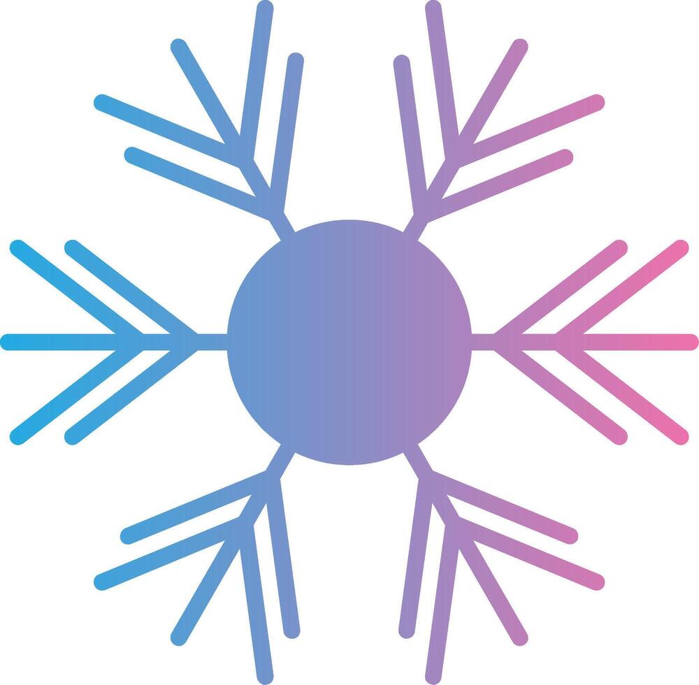 Snowflake Glyph Gradient Icon Design vector