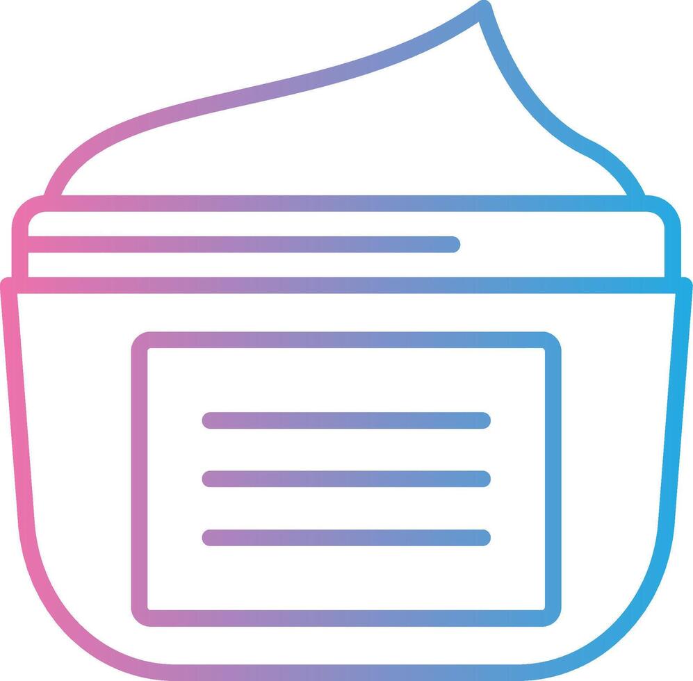 Moisturizer Line Gradient Icon Design vector