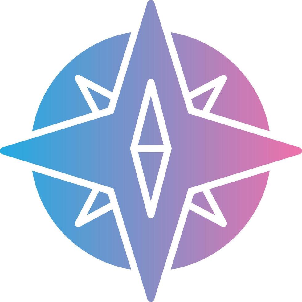 Compass Glyph Gradient Icon Design vector