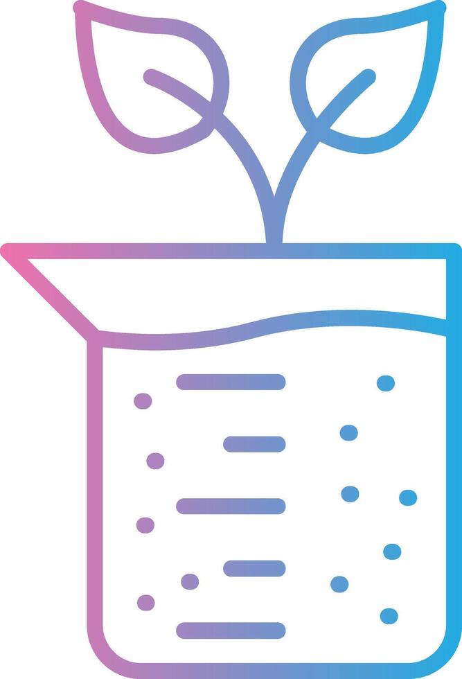 Beaker Line Gradient Icon Design vector