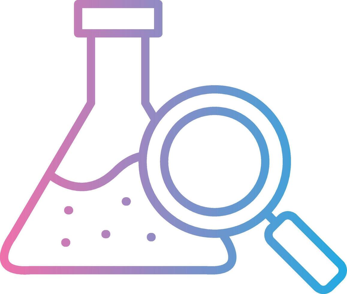 Chemical Analysis Line Gradient Icon Design vector