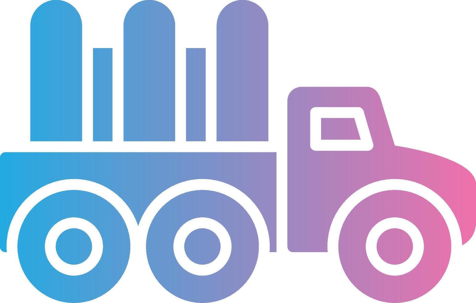 Truck Glyph Gradient Icon Design vector