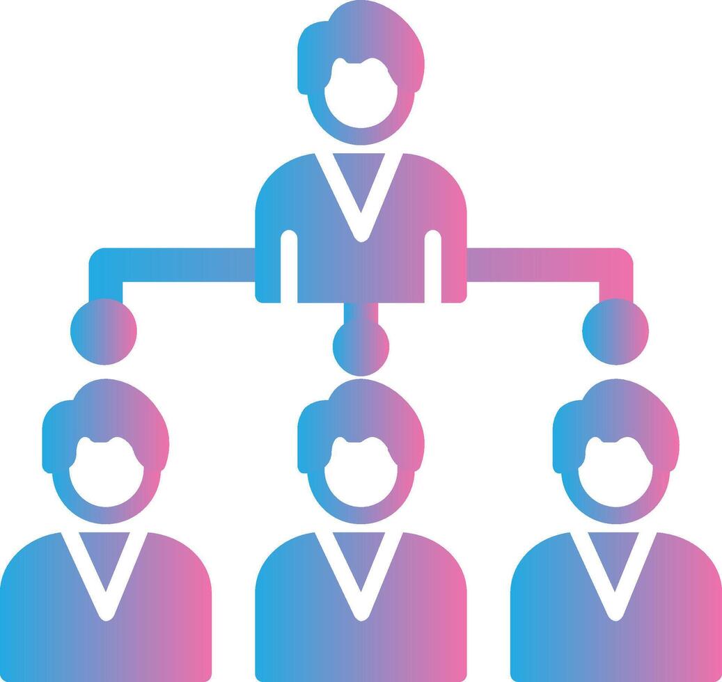 Company Structure Glyph Gradient Icon Design vector