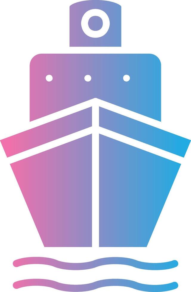 Boat Glyph Gradient Icon Design vector
