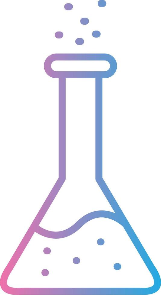Flask Line Gradient Icon Design vector