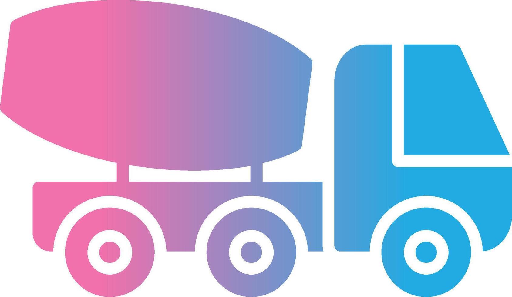 Cement Truck Glyph Gradient Icon Design vector