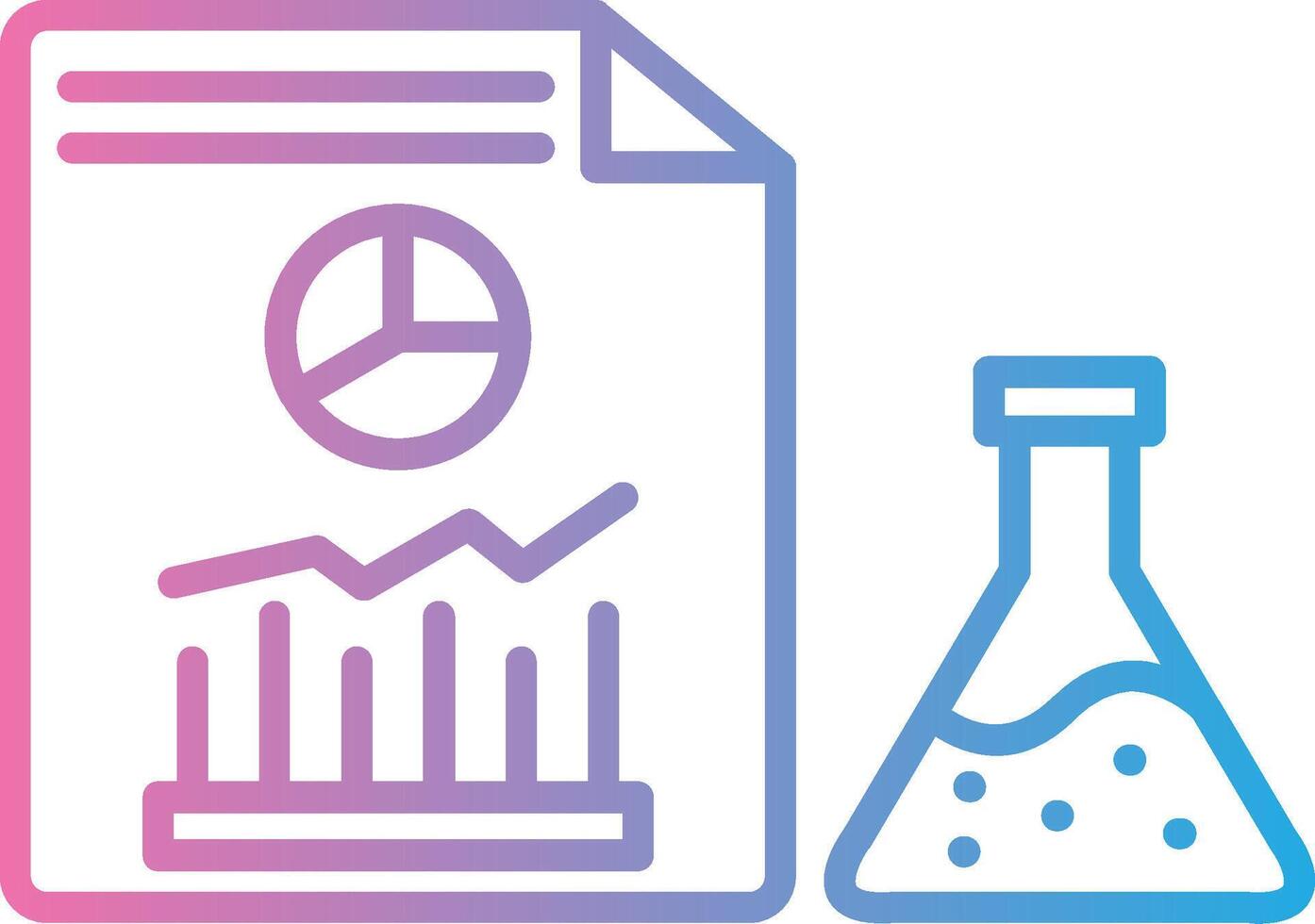Chemical Analysis Line Gradient Icon Design vector