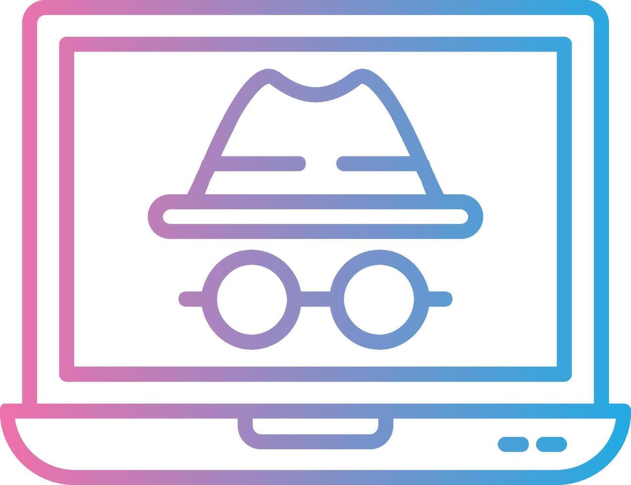Incognito Line Gradient Icon Design vector