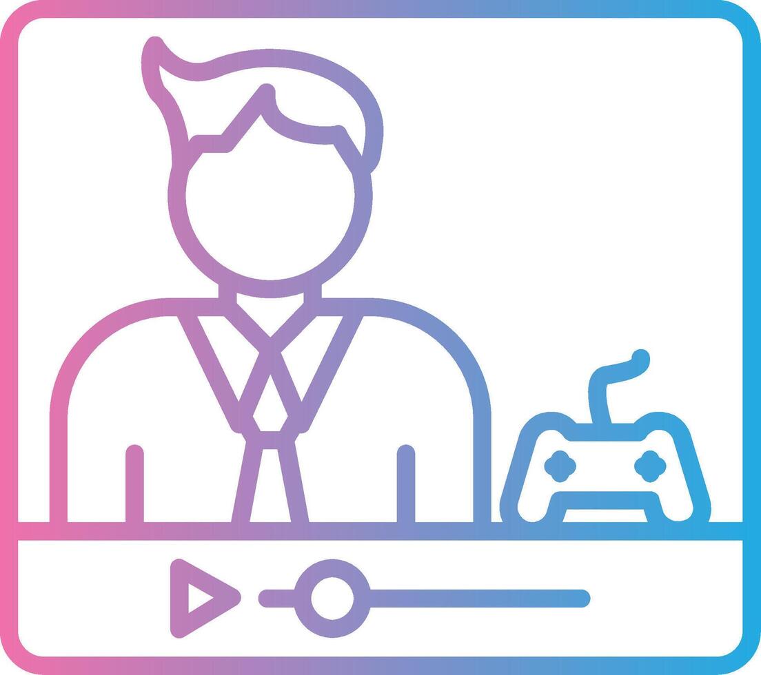 Vlogger Line Gradient Icon Design vector