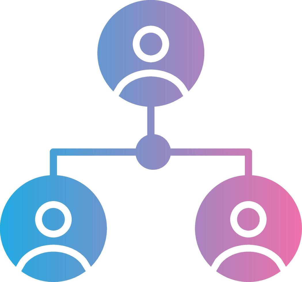 Network Glyph Gradient Icon Design vector