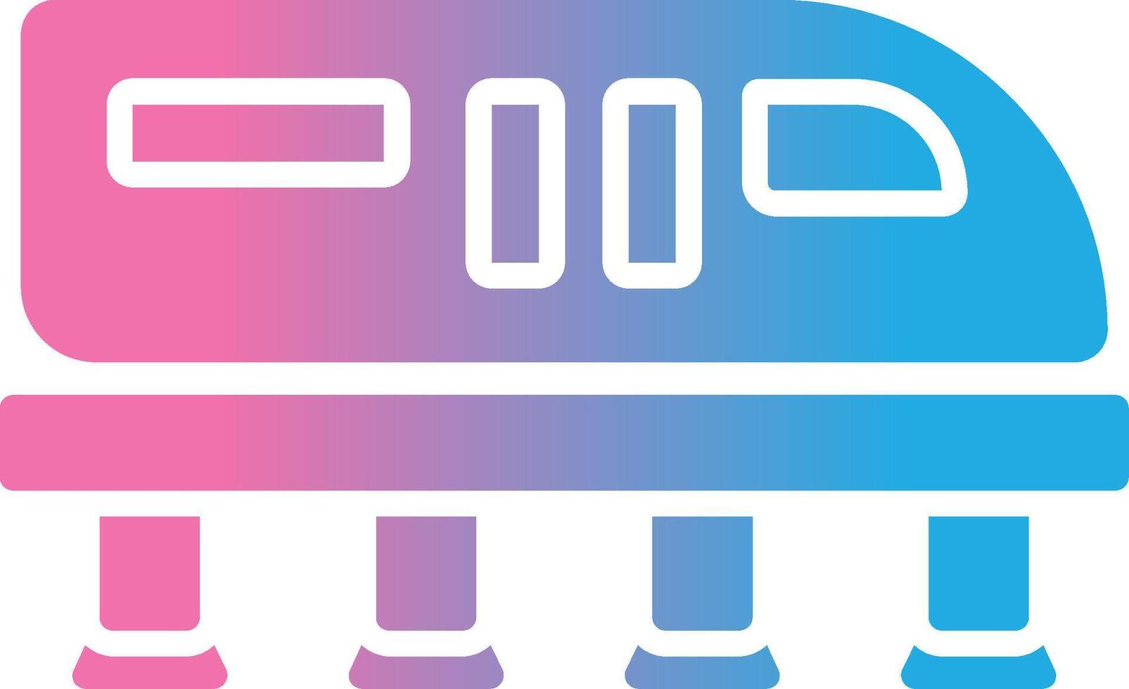 Monorail Glyph Gradient Icon Design vector