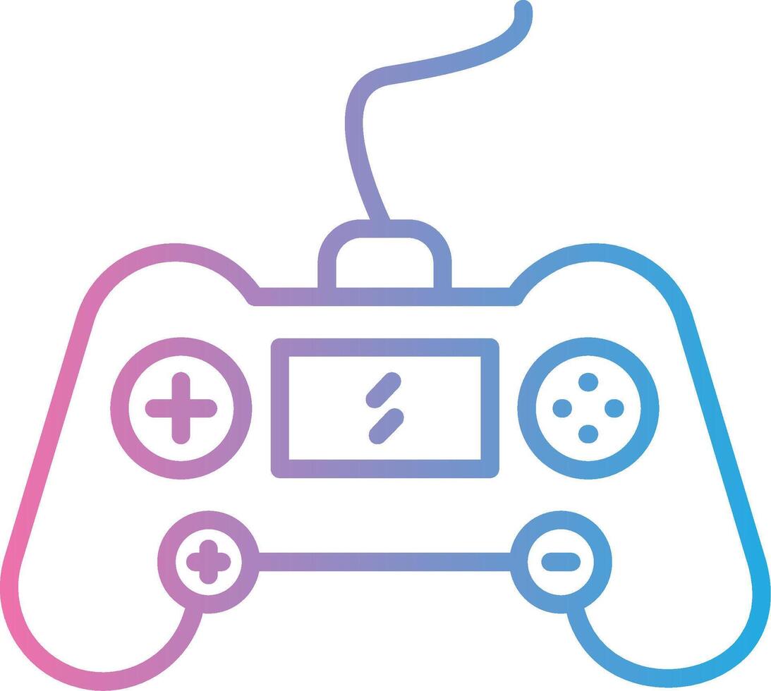 Gaming Console Line Gradient Icon Design vector