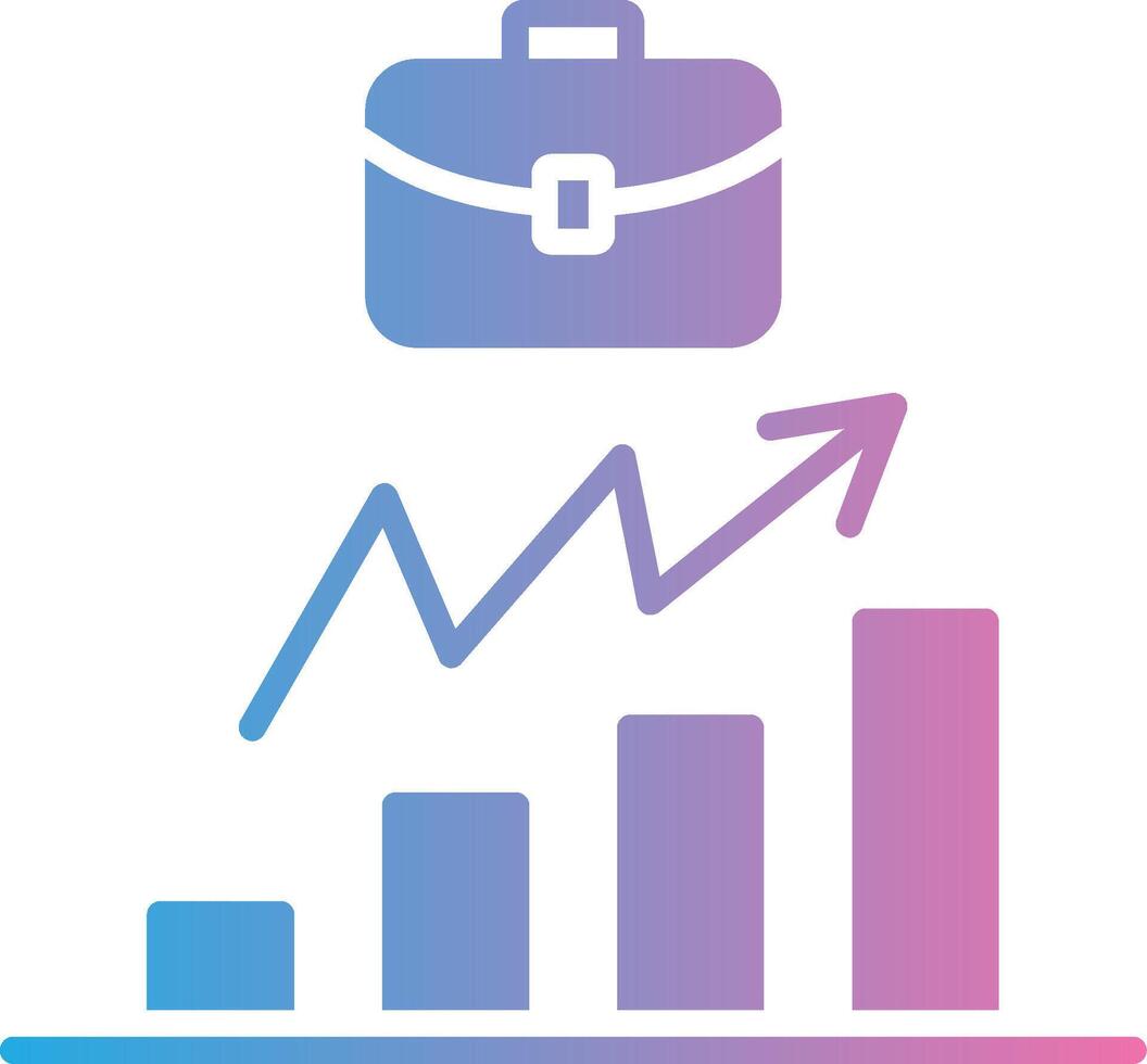 Improvement Glyph Gradient Icon Design vector