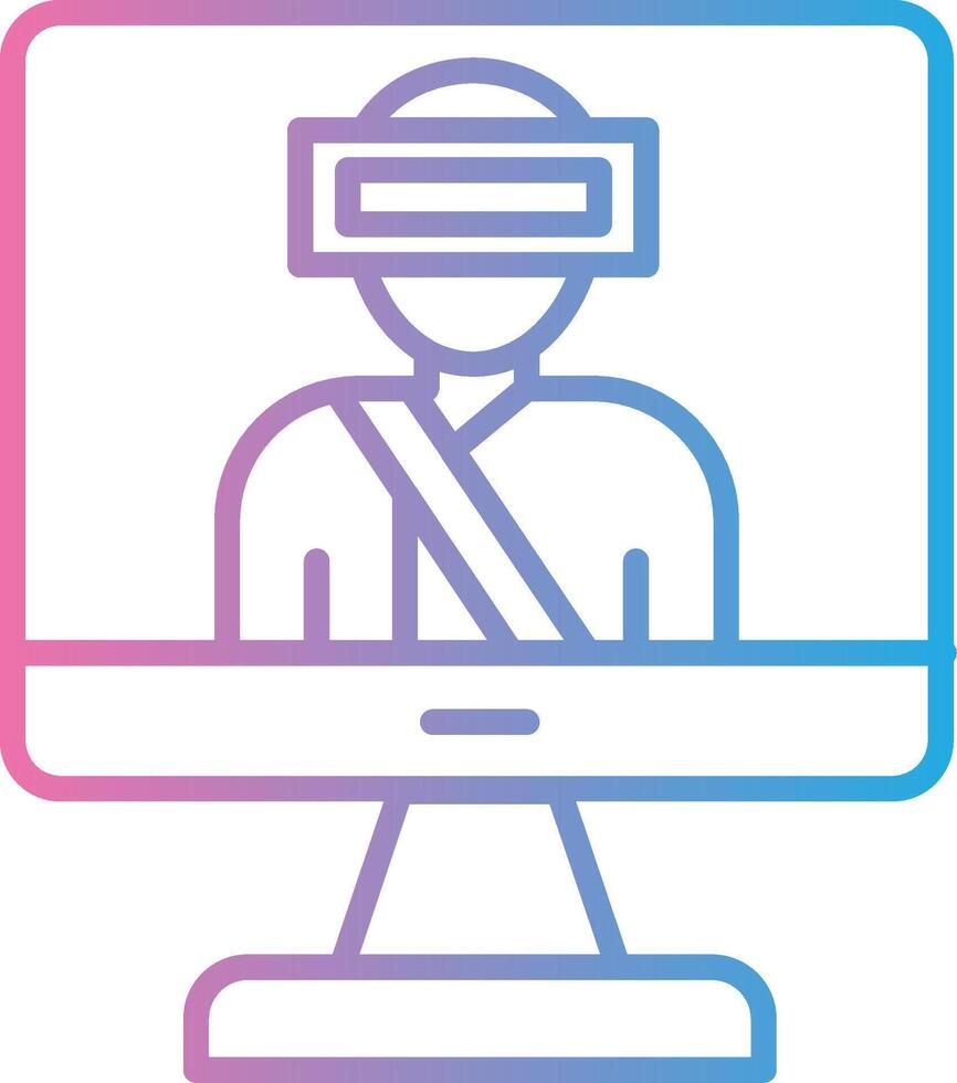 Battle Royale Line Gradient Icon Design vector