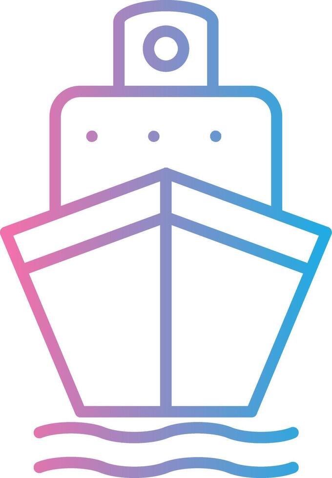 Boat Line Gradient Icon Design vector