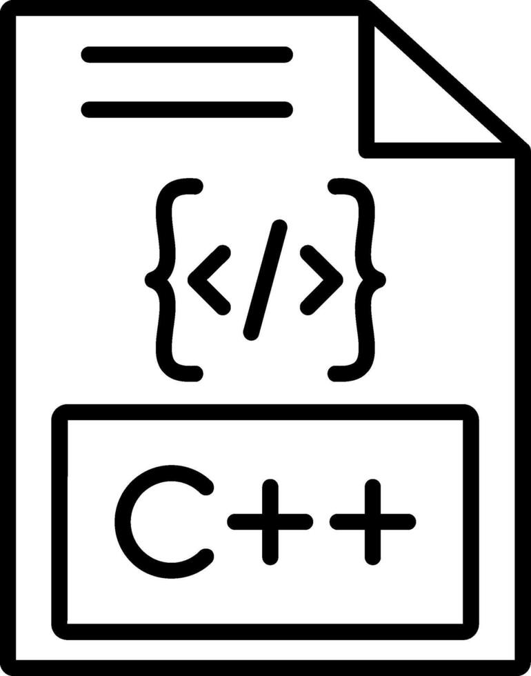 C Line Icon Design vector