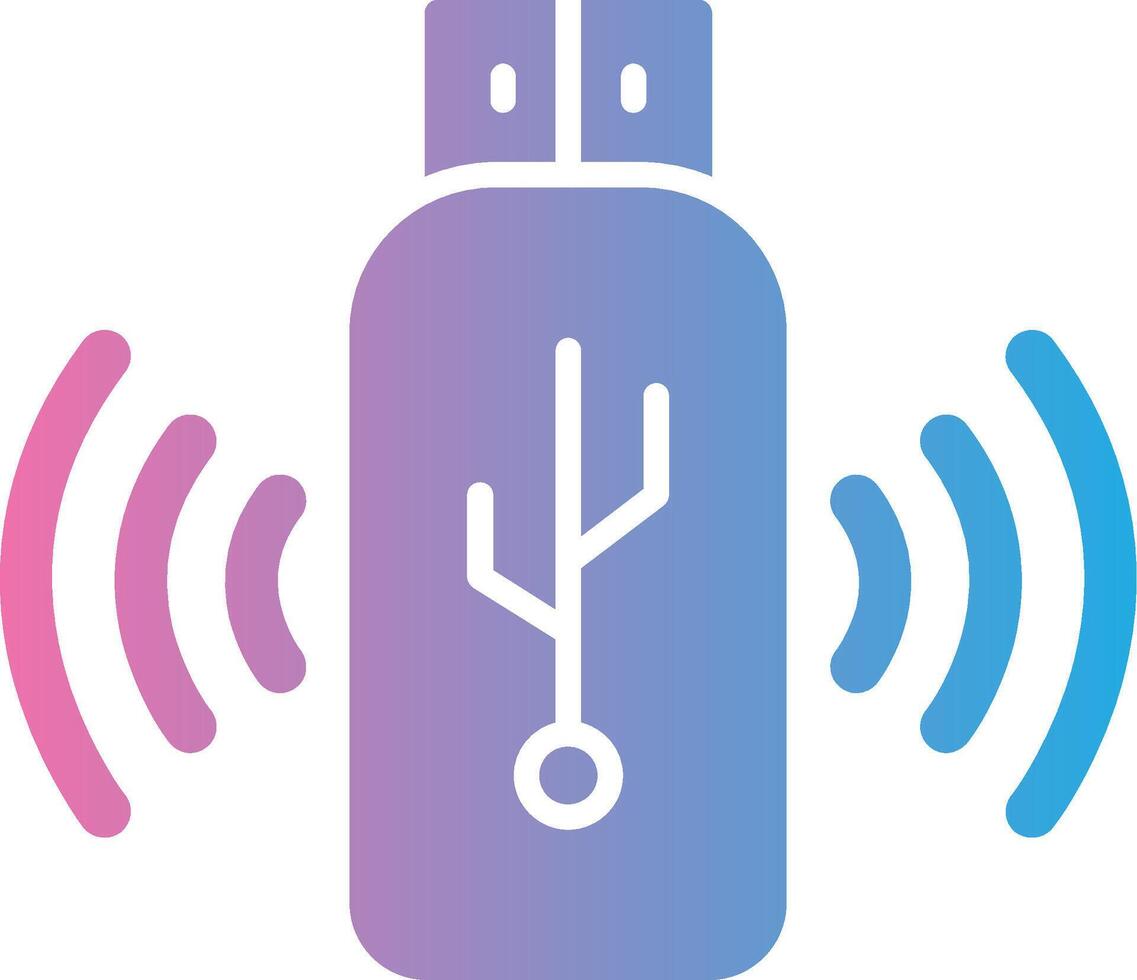 Usb Glyph Gradient Icon Design vector