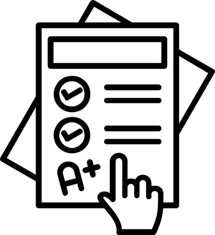 Exam Line Icon Design vector