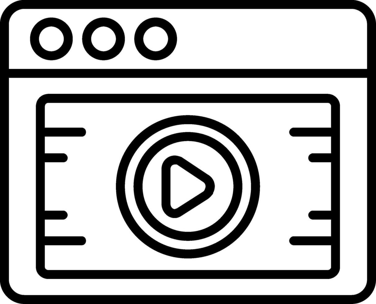 Video Line Icon Design vector