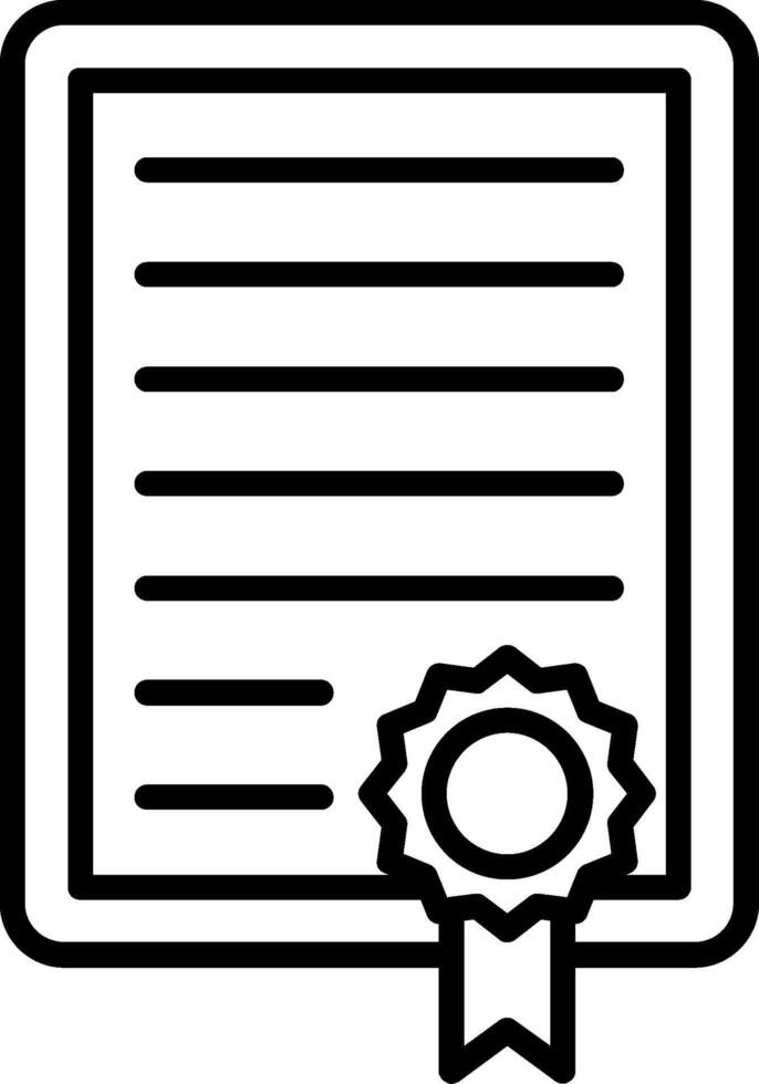 diploma línea icono diseño vector