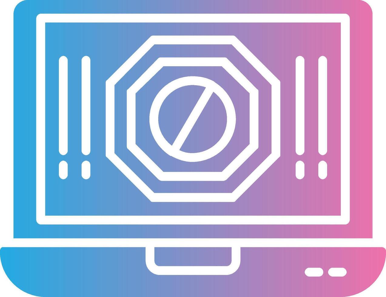 Ad Blocker Glyph Gradient Icon Design vector