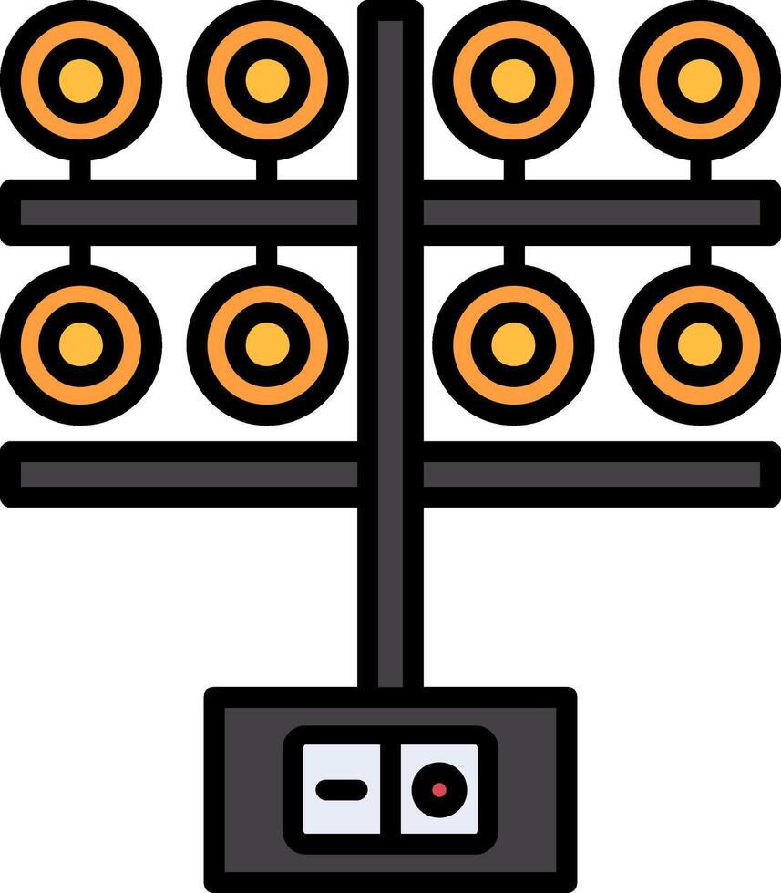 Lighting Line Filled Icon vector