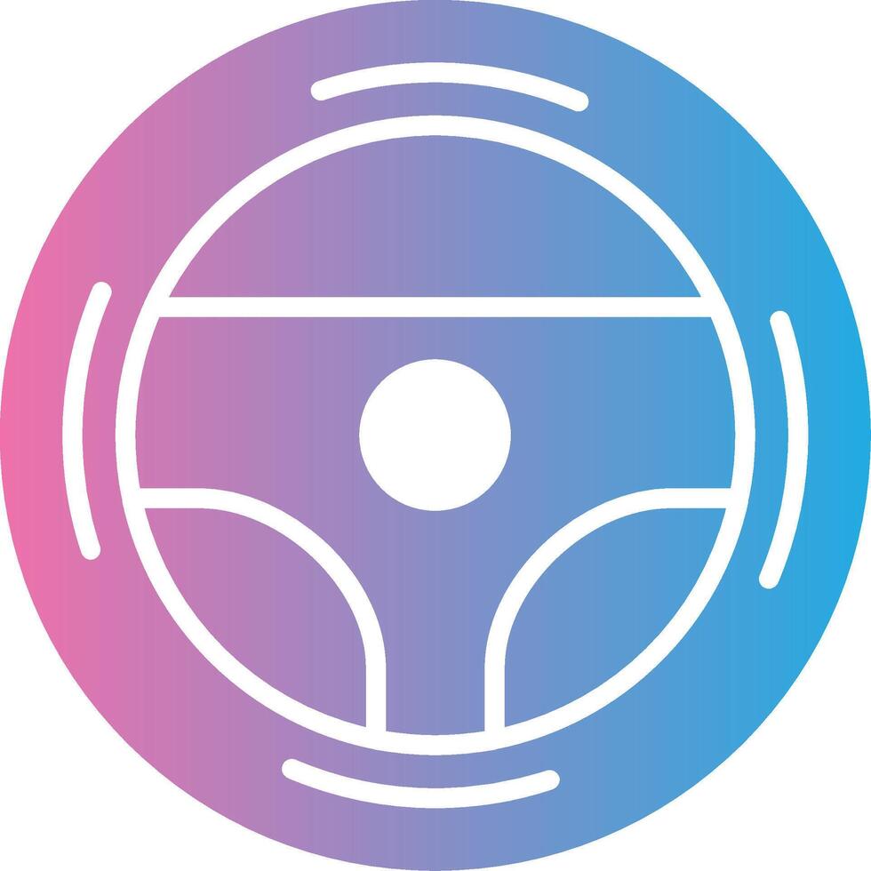 Steering Wheel Glyph Gradient Icon Design vector