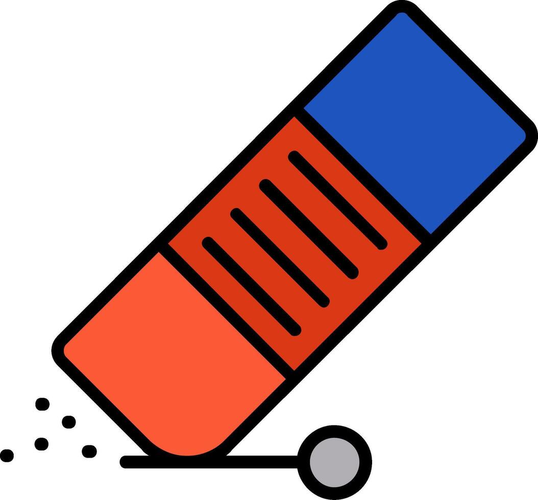 Eraser Line Filled Icon vector