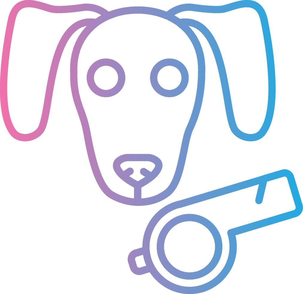 Dog Line Gradient Icon Design vector