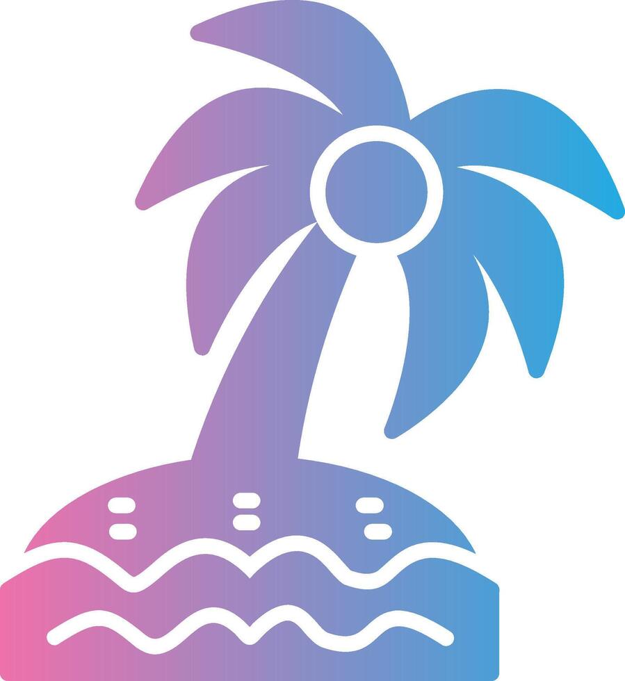 Palm Tree Glyph Gradient Icon Design vector