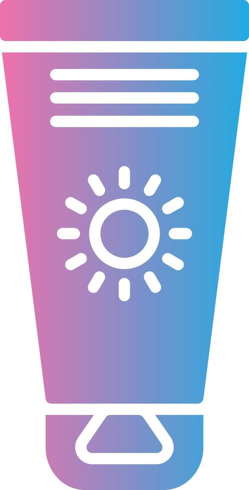 Sun Cream Glyph Gradient Icon Design vector