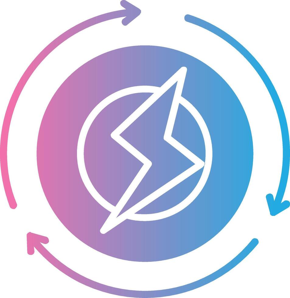 Renewable Energy Glyph Gradient Icon Design vector