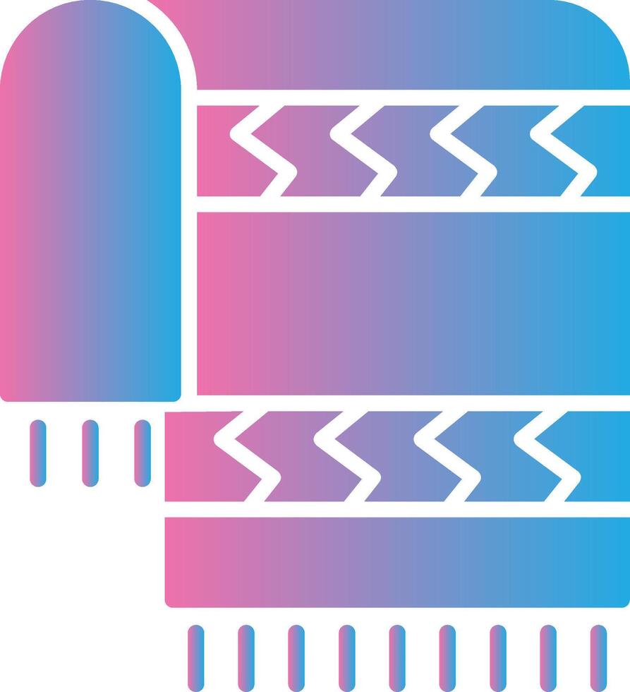 Beach Towel Glyph Gradient Icon Design vector