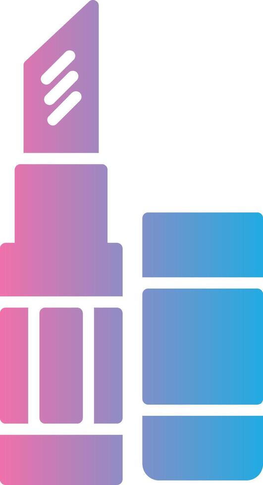 Lipstick Glyph Gradient Icon Design vector
