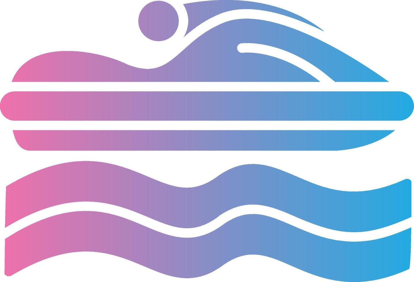 Jet Ski Glyph Gradient Icon Design vector