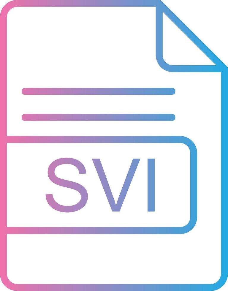 SVI File Format Line Gradient Icon Design vector