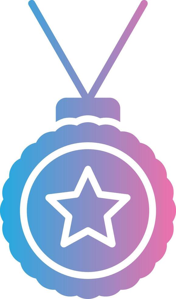 Medal Glyph Gradient Icon Design vector