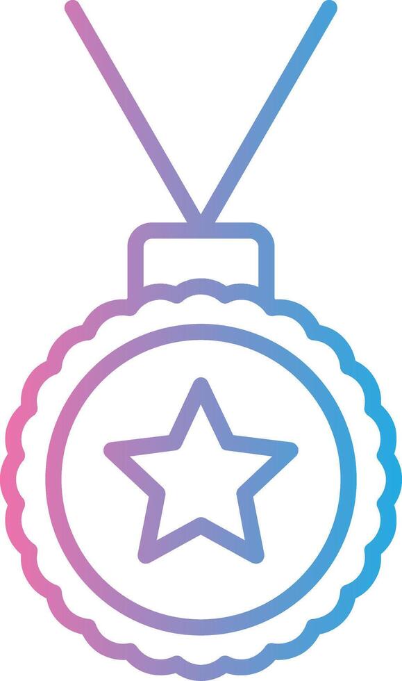 Medal Line Gradient Icon Design vector