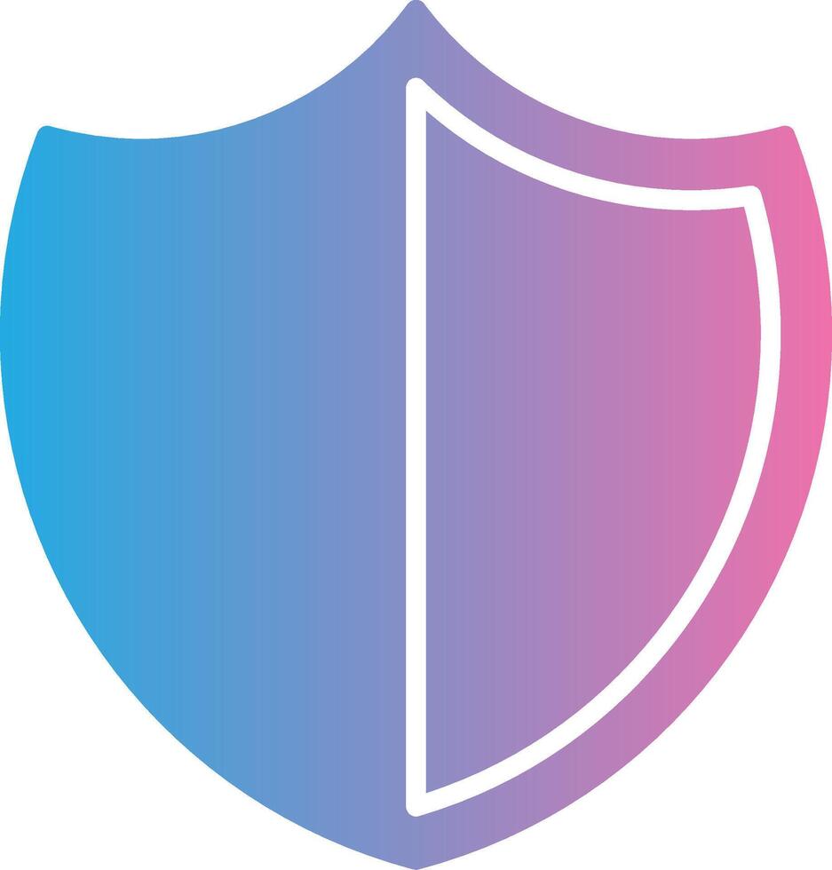 Shield Glyph Gradient Icon Design vector