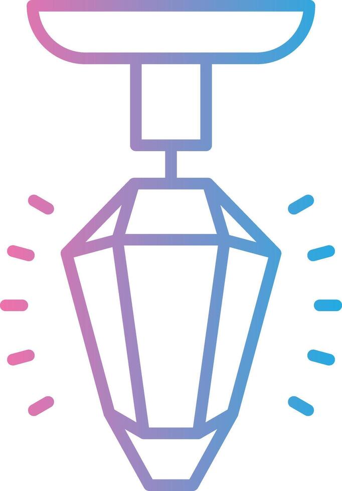 Street Light Line Gradient Icon Design vector
