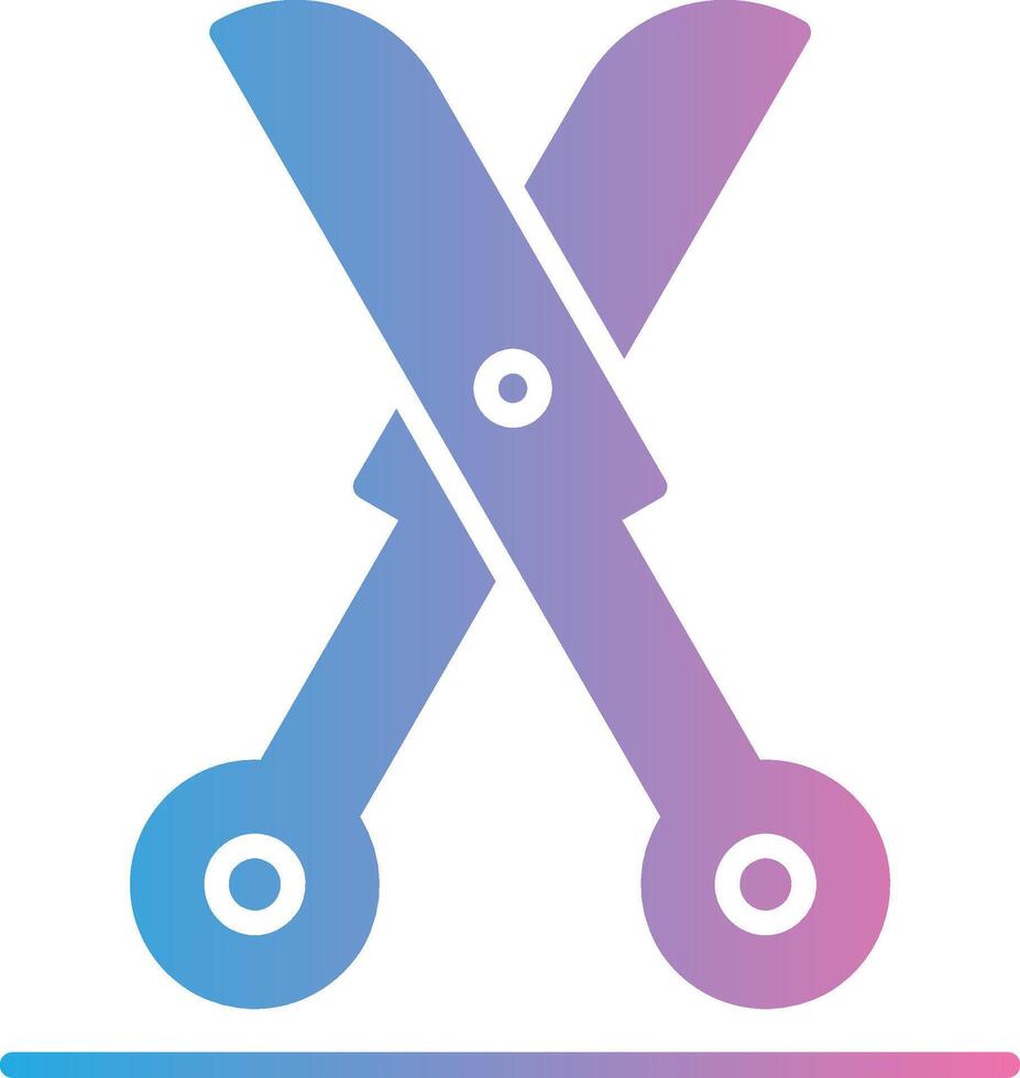 Shears Glyph Gradient Icon Design vector