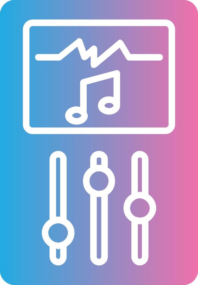 Music Player Glyph Gradient Icon Design vector