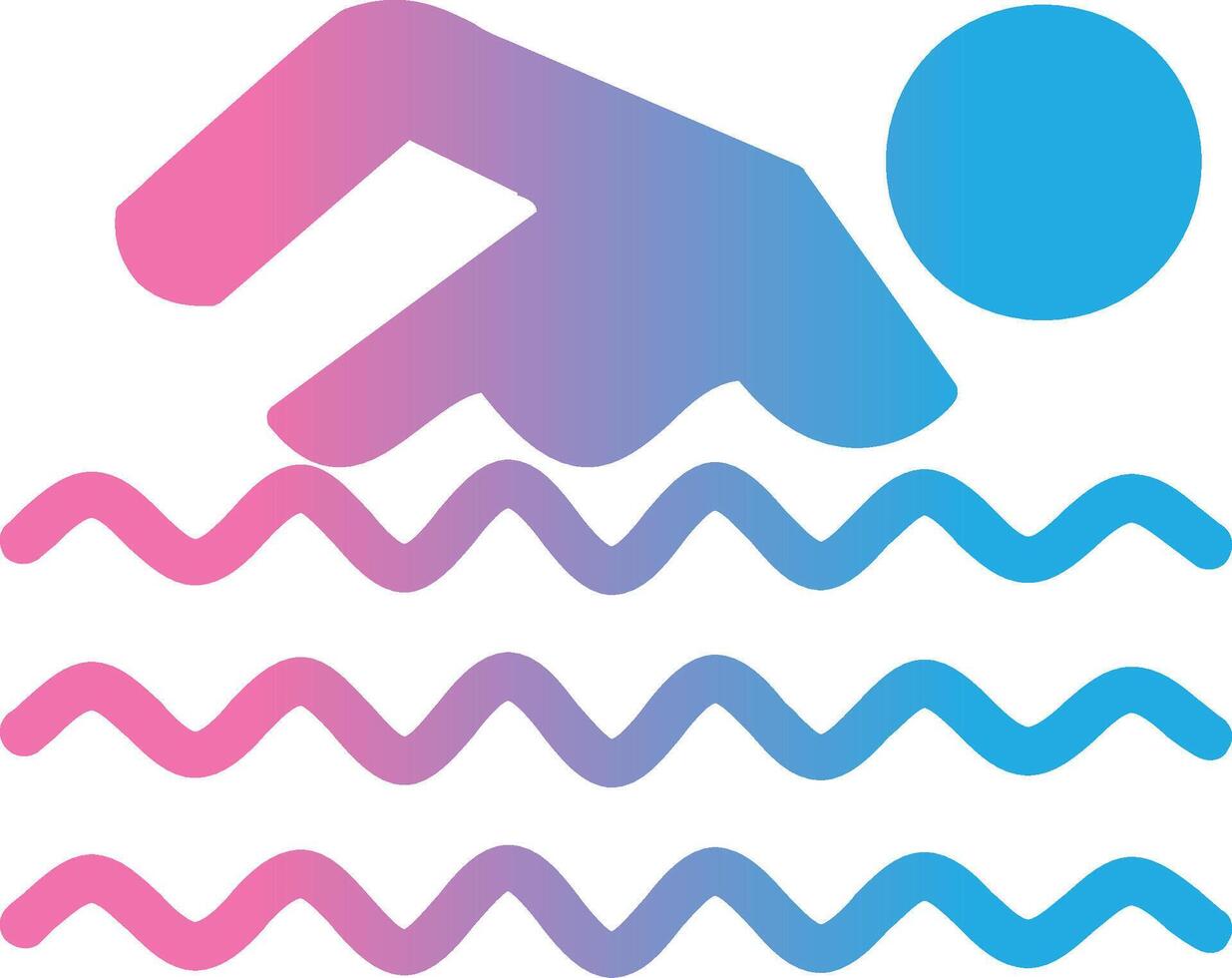 Swimming Glyph Gradient Icon Design vector