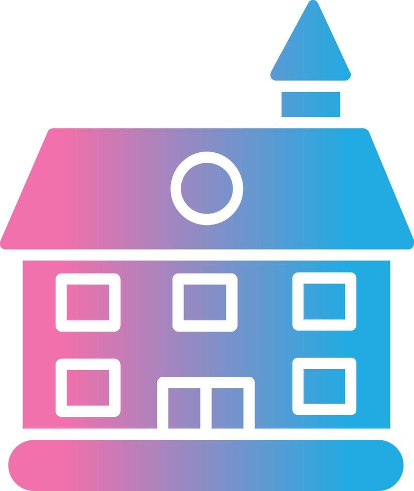 Private Guest House Glyph Gradient Icon Design vector