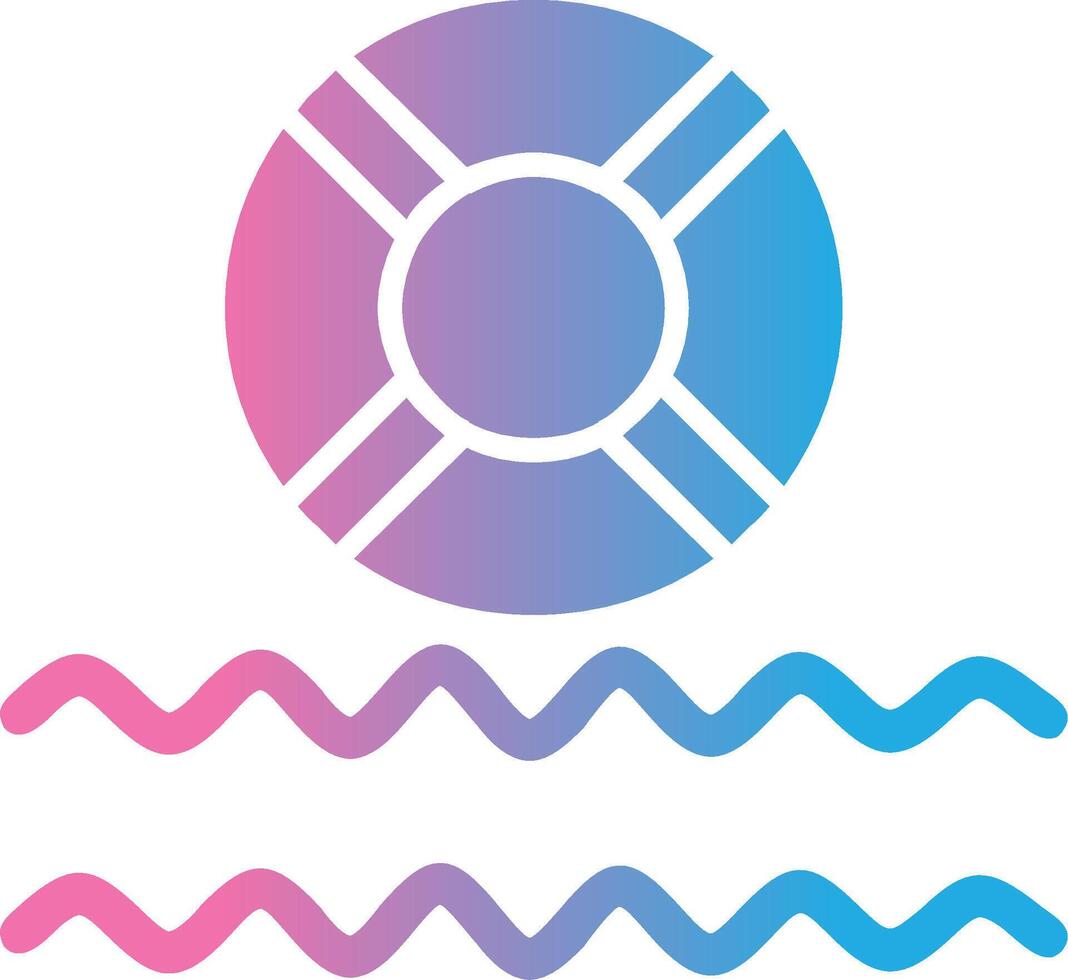 Life Saver Glyph Gradient Icon Design vector